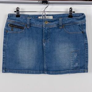 Ecko Red Y2K Denim Mini Skirt